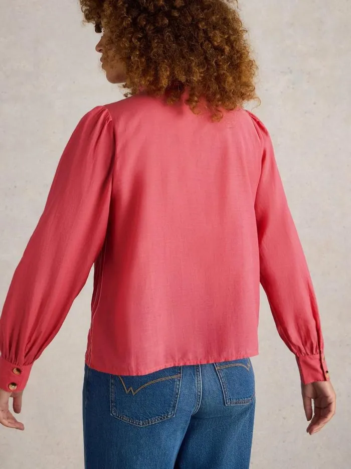 Women Pauline Frill Neck Top Mid Pink White Stuff Tops and Tees
