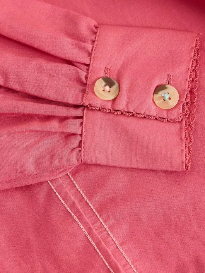 Women Pauline Frill Neck Top Mid Pink White Stuff Tops and Tees