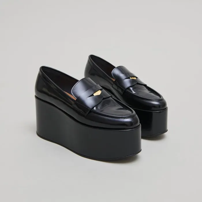 Women Platform Loafers Black JONAK Loafers