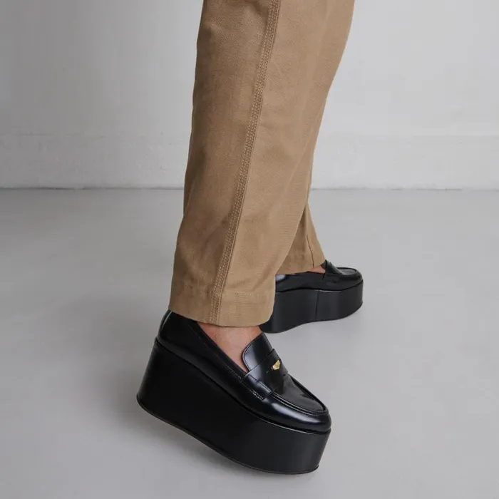 Women Platform Loafers Black JONAK Loafers