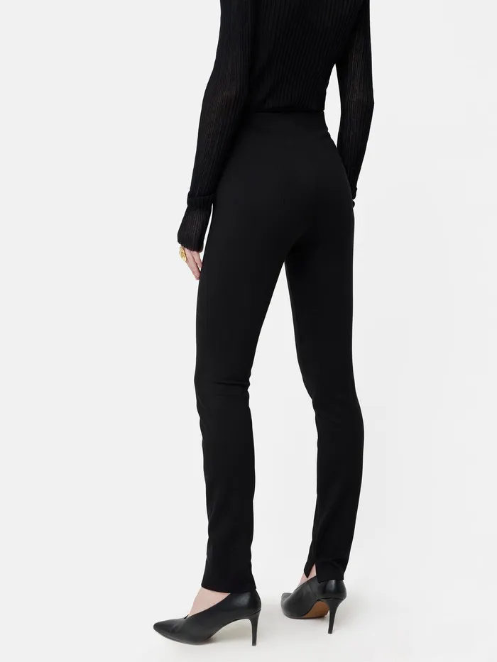 Women Ponte Cigarette Trousers Black Jigsaw Trousers