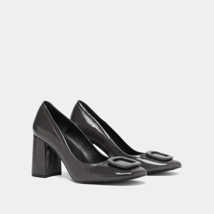 Women Pumps With Buckles Grey JONAK Pumps