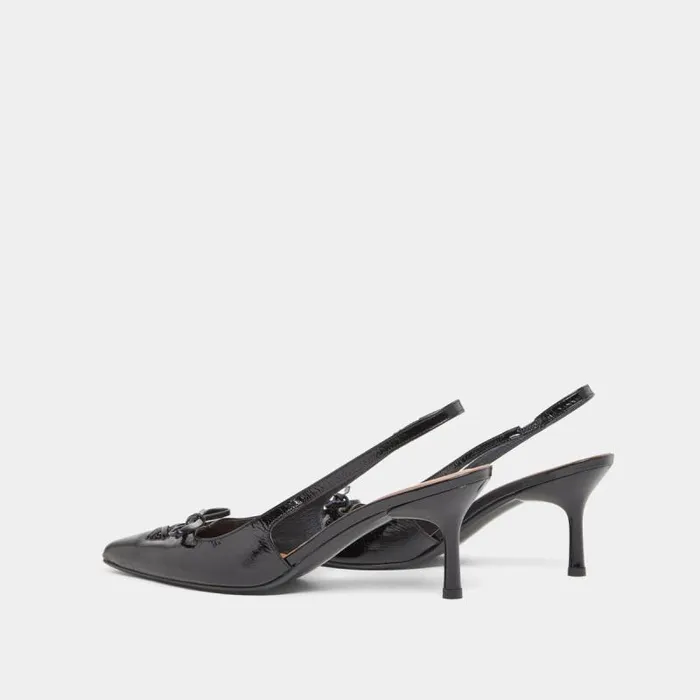 Women Pumps With Open Backs Black JONAK Slingbacks