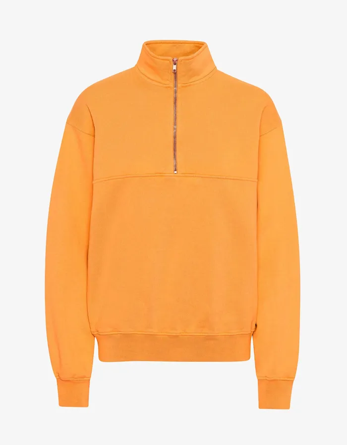 Women Quarter Zips Colorfulstandard Organic Quarter Zip 8211 Sunny Orange