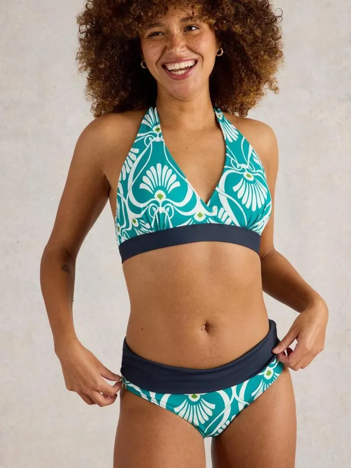 Women Reversible Fold Down Bottoms Blue Print White Stuff Swimwear Women Reversible Fold Down Bottoms Blue Print White Stuff Swimwear