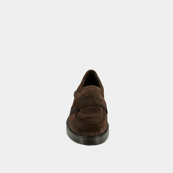 Women Roundtoe Loafers Dark Brown JONAK Loafers
