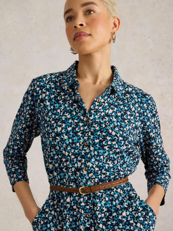 Women Rua Midi Jersey Shirt Dress Navy Multi White Stuff Dresses Women Rua Midi Jersey Shirt Dress Navy Multi White Stuff Dresses