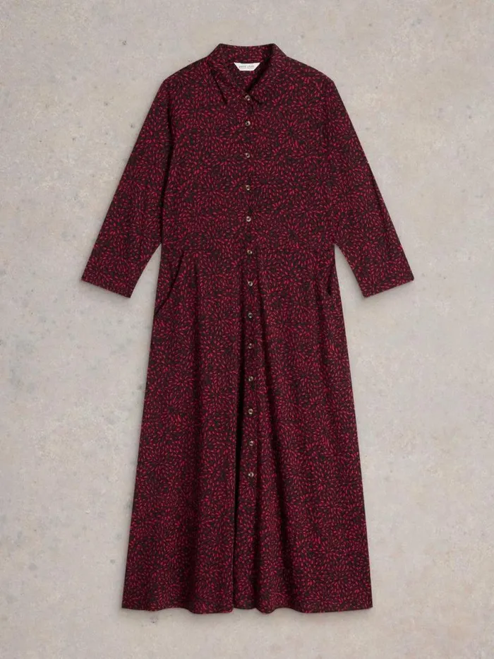 Women Rua Midi Jersey Shirt Dress Pink Print White Stuff Dresses Women Rua Midi Jersey Shirt Dress Pink Print White Stuff Dresses
