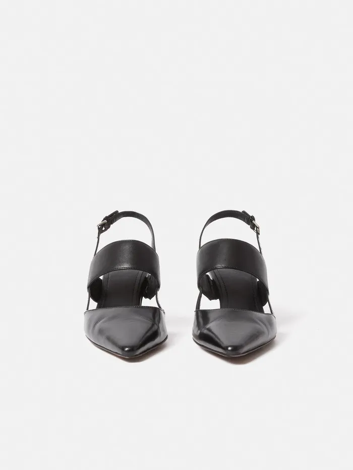 Women Russo Kitten Heel Black Jigsaw Party