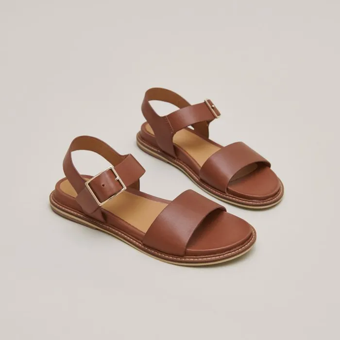 Women Sandals With Straps And Open Toes Cognac JONAK Sandals
