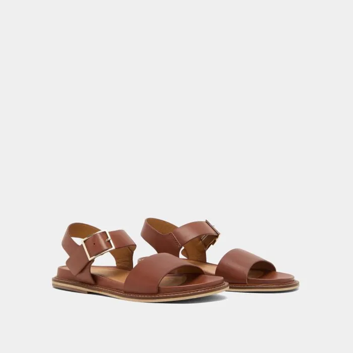 Women Sandals With Straps And Open Toes Cognac JONAK Sandals