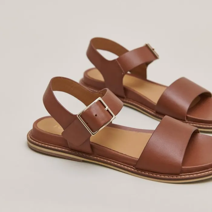 Women Sandals With Straps And Open Toes Cognac JONAK Sandals