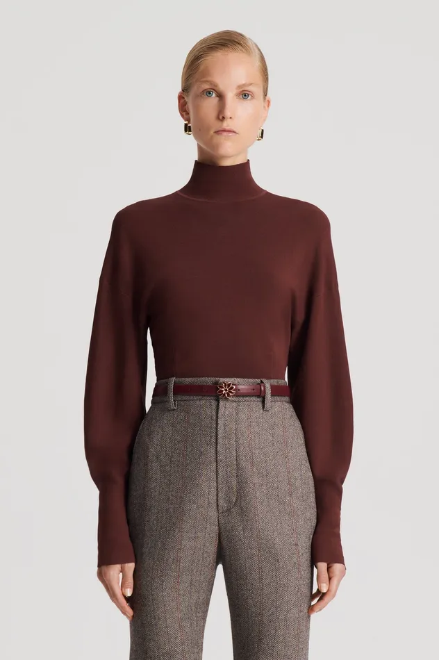 Women Scanlan Theodore COCOON SLEEVE TOP BURGUNDY Tops
