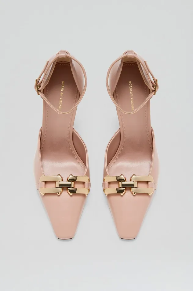 Women Scanlan Theodore GOLD TRIM PUMP 95 NUDE Shoes Women Scanlan Theodore GOLD TRIM PUMP 95 NUDE Shoes