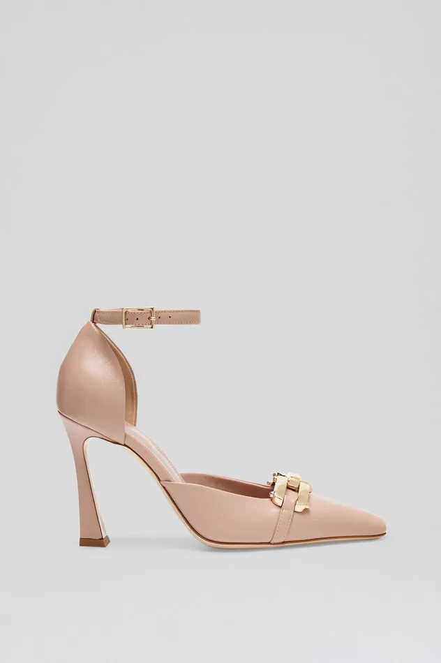 Women Scanlan Theodore GOLD TRIM PUMP 95 NUDE Shoes Women Scanlan Theodore GOLD TRIM PUMP 95 NUDE Shoes