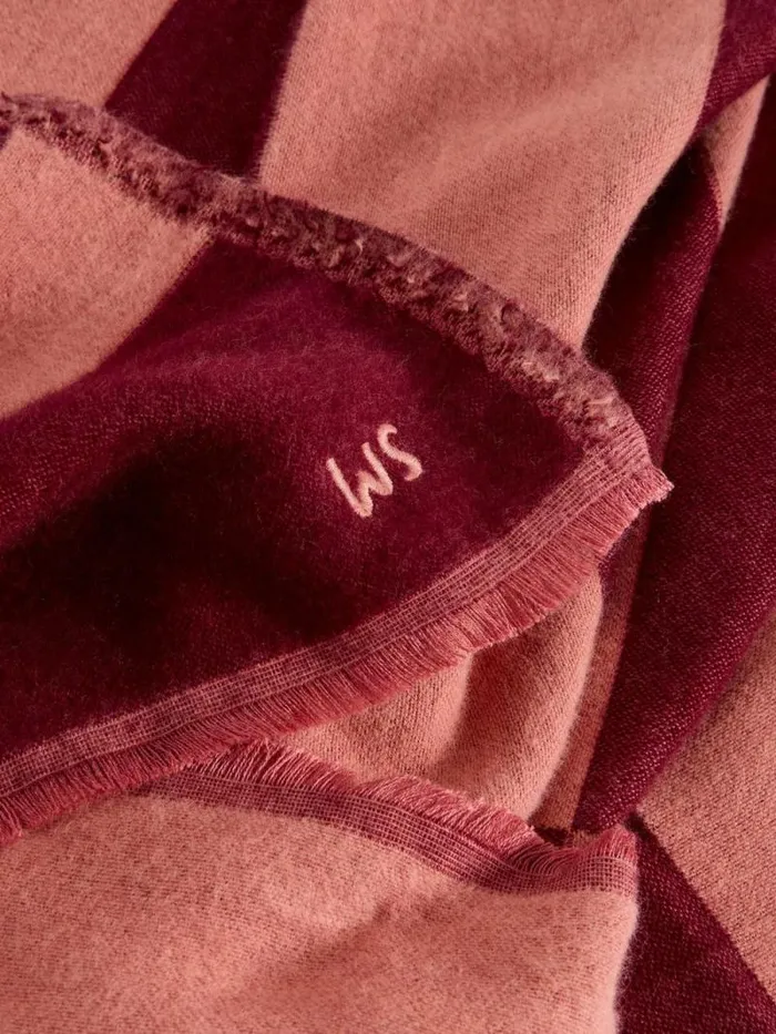 Women Selma Midweight Cotton Scarf Pink Multi White Stuff Scarves