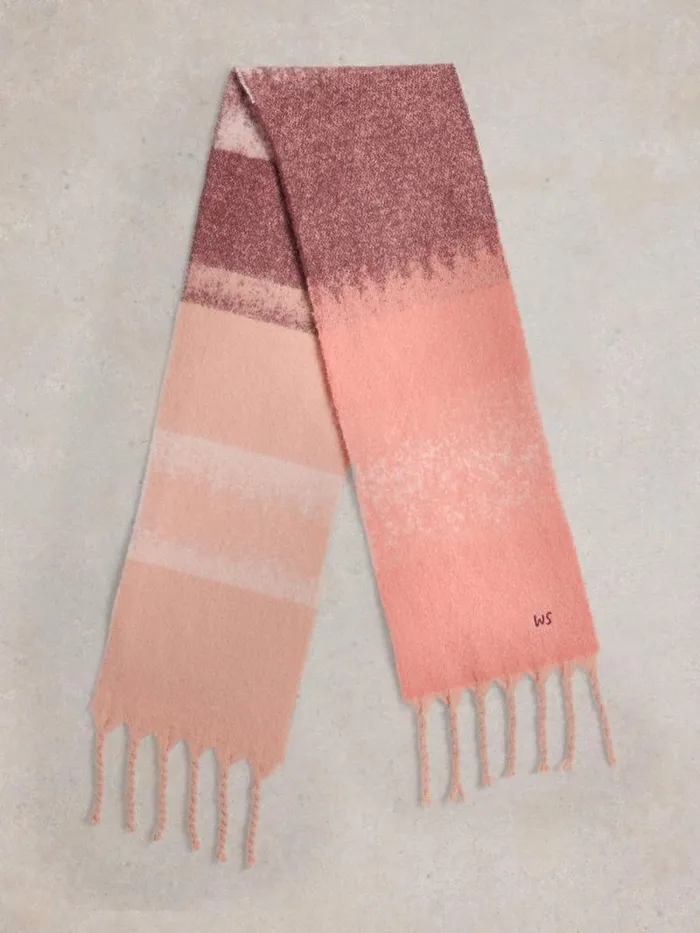 Women Shelly Skinny Scarf Pink Multi White Stuff Scarves Women Shelly Skinny Scarf Pink Multi White Stuff Scarves