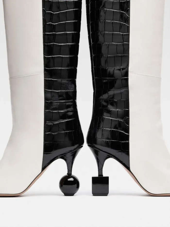 Women Shoes JACQUEMUS The Bisou Boots Blackwhite