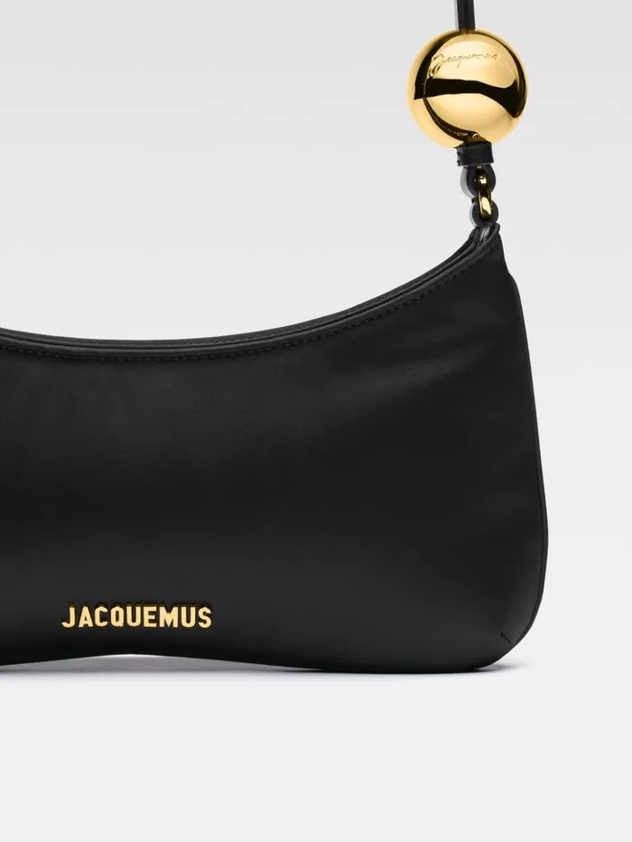 Women Shoulder Bags JACQUEMUS The Bisou Perle Black Women Shoulder Bags JACQUEMUS The Bisou Perle Black