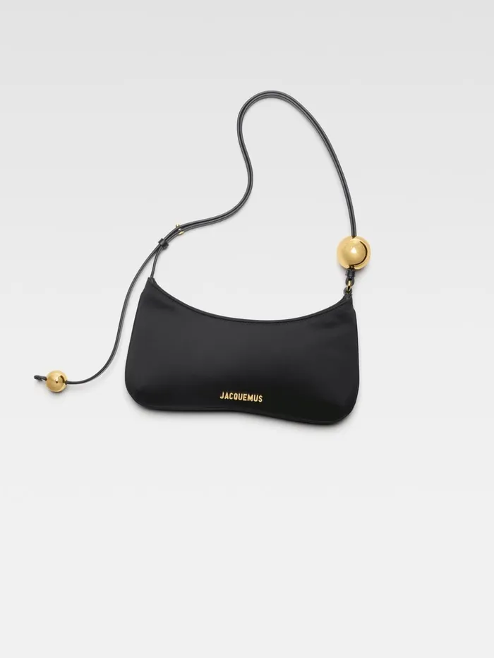 Women Shoulder Bags JACQUEMUS The Bisou Perle Black Women Shoulder Bags JACQUEMUS The Bisou Perle Black