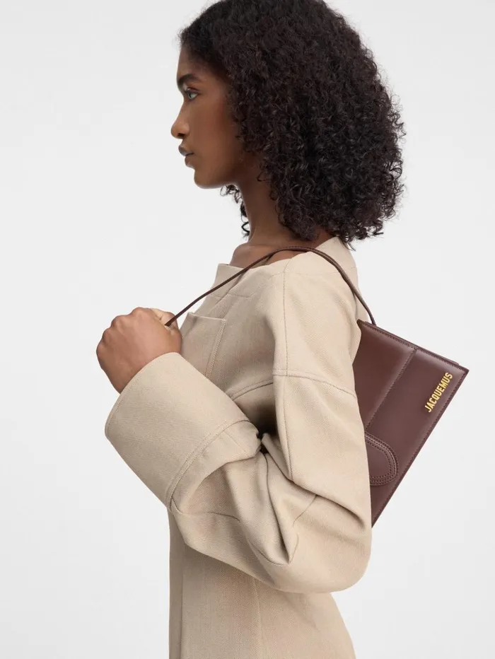 Women Shoulder Bags JACQUEMUS The Long Bambino Brown Women Shoulder Bags JACQUEMUS The Long Bambino Brown