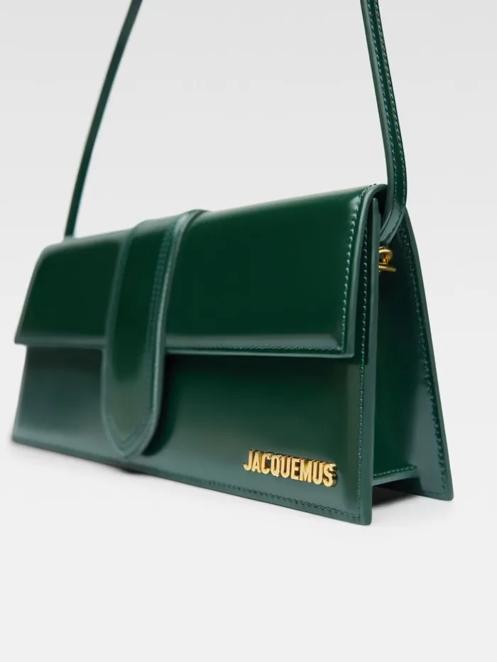 Women Shoulder Bags JACQUEMUS The Long Bambino Dark Green Women Shoulder Bags JACQUEMUS The Long Bambino Dark Green