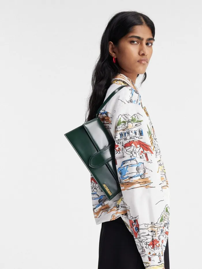 Women Shoulder Bags JACQUEMUS The Long Bambino Dark Green Women Shoulder Bags JACQUEMUS The Long Bambino Dark Green