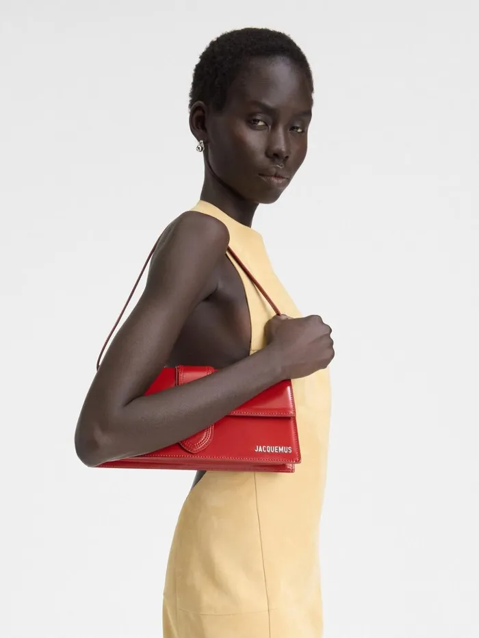 Women Shoulder Bags JACQUEMUS The Long Bambino Red Women Shoulder Bags JACQUEMUS The Long Bambino Red