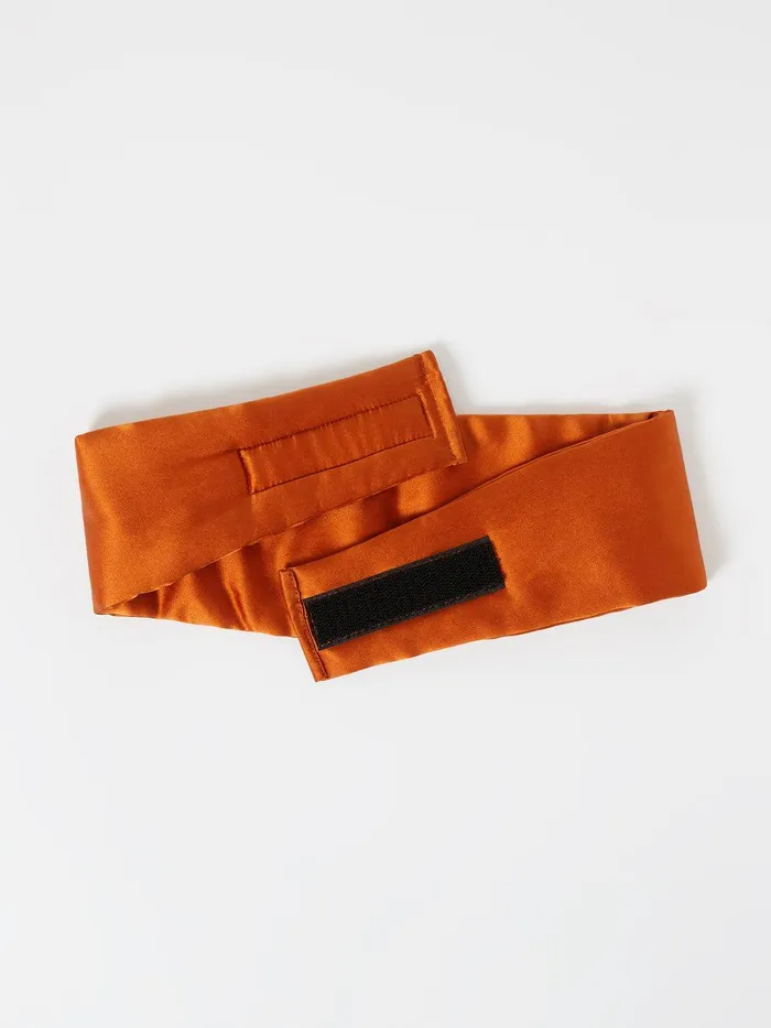 Women Silk Eye Mask Copper Jigsaw Pyjamas and Loungewear