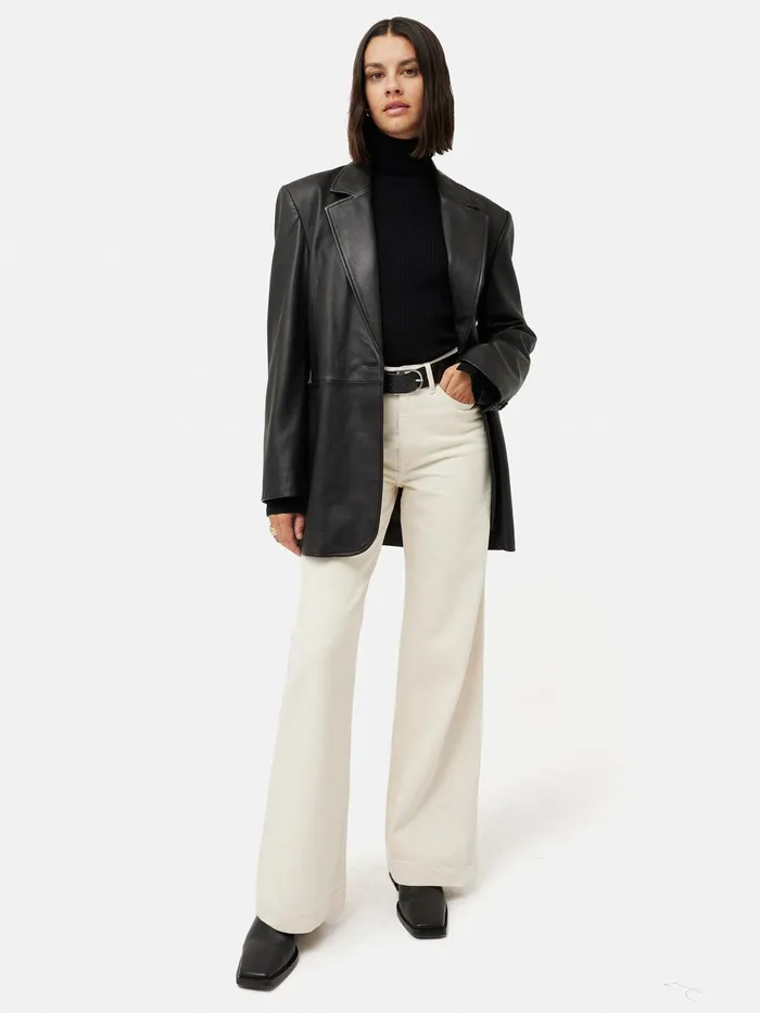 Women Slash Back Polo Neck Jumper Black Jigsaw Knitwear and Cashmere