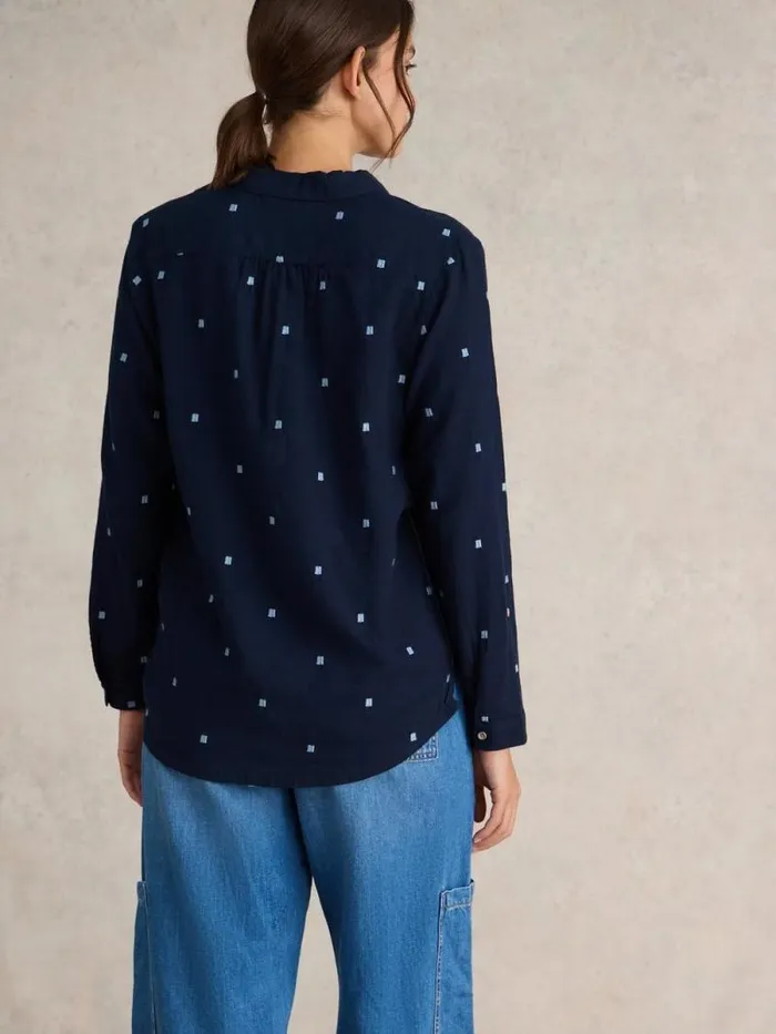 Women Sophie Organic Cotton Shirt Dark Navy White Stuff Shirts and Blouses