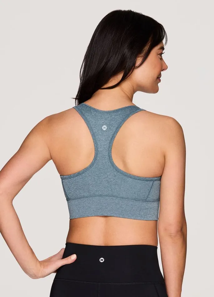 Women Space Dye Super Soft Bra Teal RBX Active Sports Bras