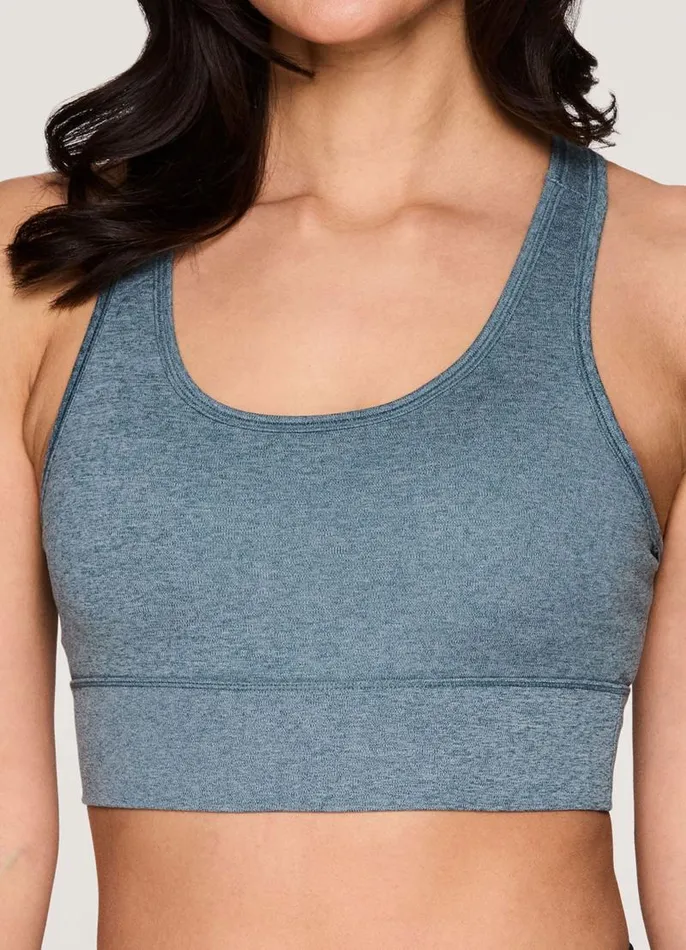 Women Space Dye Super Soft Bra Teal RBX Active Sports Bras