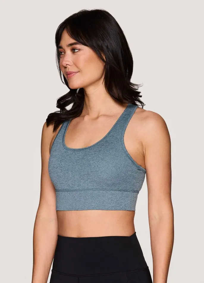 Women Space Dye Super Soft Bra Teal RBX Active Sports Bras