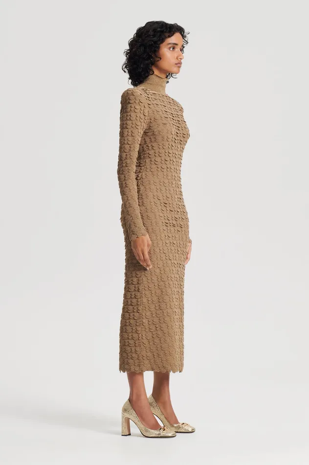 Women SPARKLE SCALLOP POLO DRESS BRONZE Dresses Scanlan Theodore