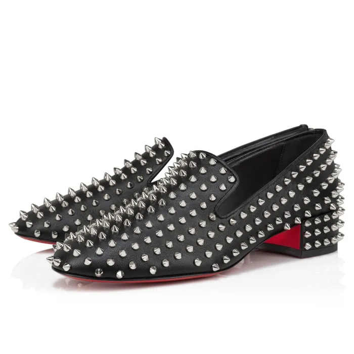 Women Spikeasy 30 Mm Loafers 8211 Nappa Leather 8211 Black Christian Louboutin Flats and Loafers