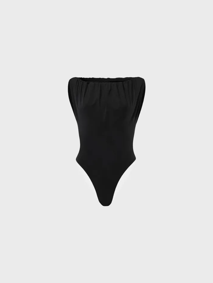 Women Swimwear JACQUEMUS The Drapeado Swimsuit Black Women Swimwear JACQUEMUS The Drapeado Swimsuit Black