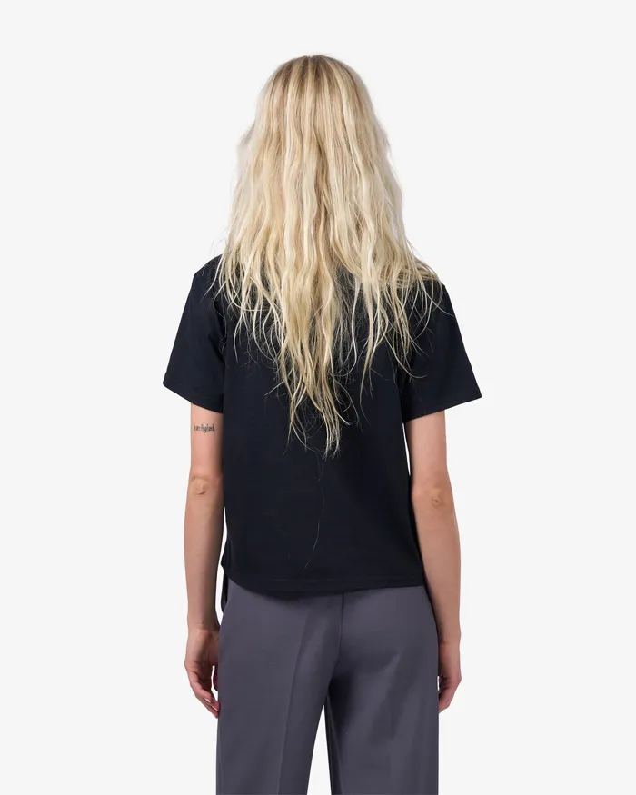 Women TShirts Colorfulstandard Organic Boxy Crop Tee 8211 Deep Black