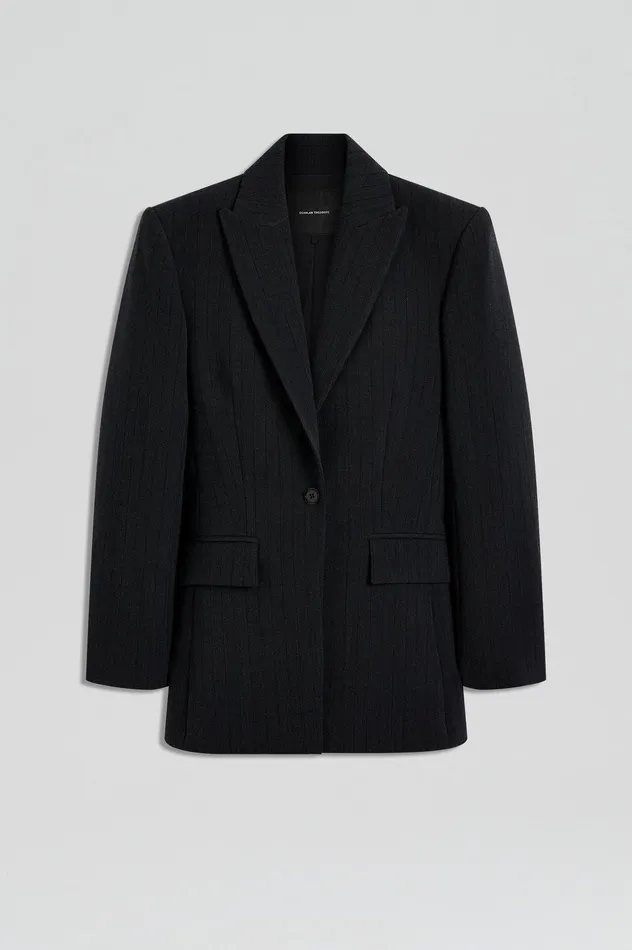Women TAILORED STRIPE JACKET CHARCOAL Jackets Scanlan Theodore