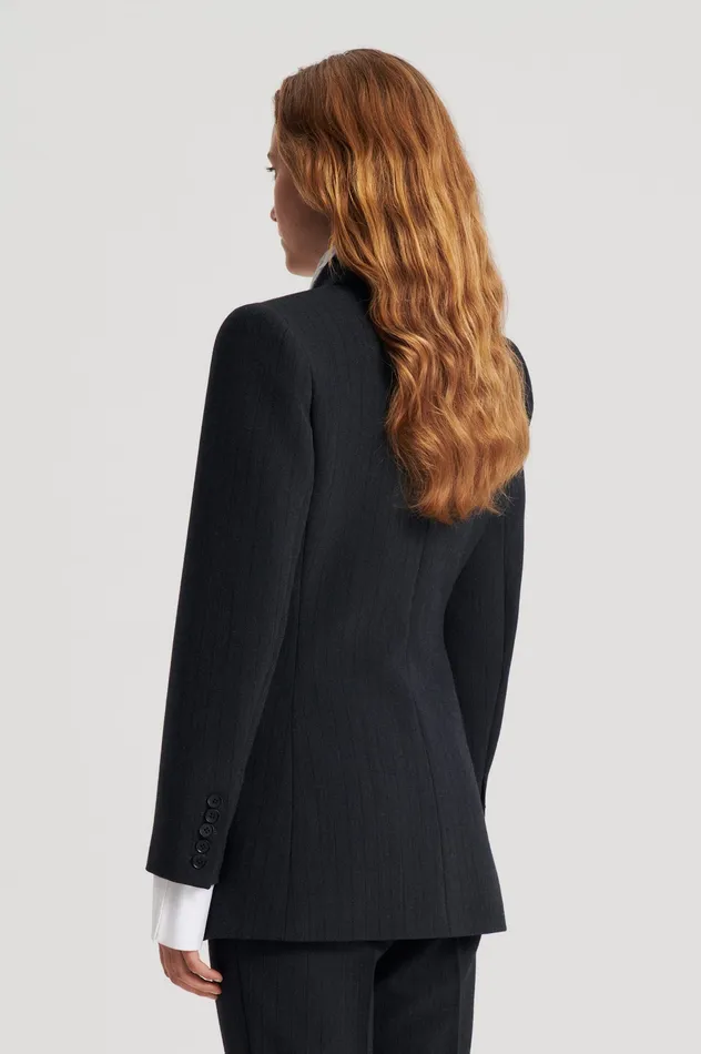 Women TAILORED STRIPE JACKET CHARCOAL Jackets Scanlan Theodore