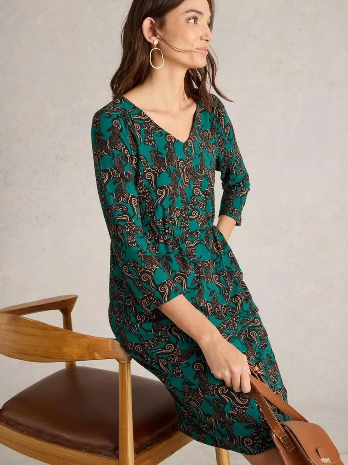 Women Tallie Jersey Dress Black Multi White Stuff Dresses