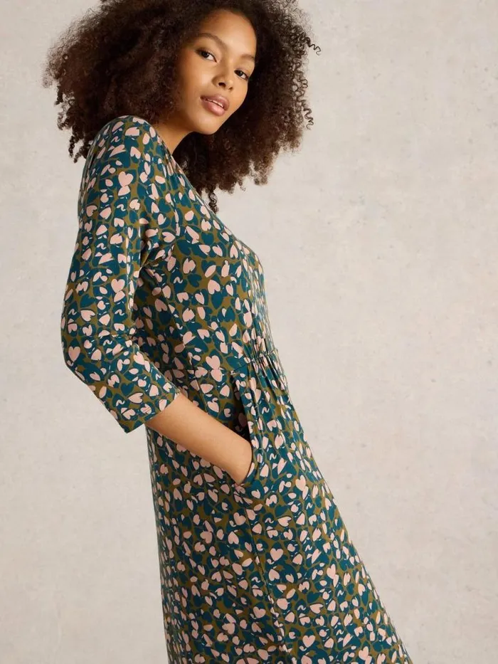 Women Tallie Jersey Dress Green Print White Stuff Dresses Women Tallie Jersey Dress Green Print White Stuff Dresses