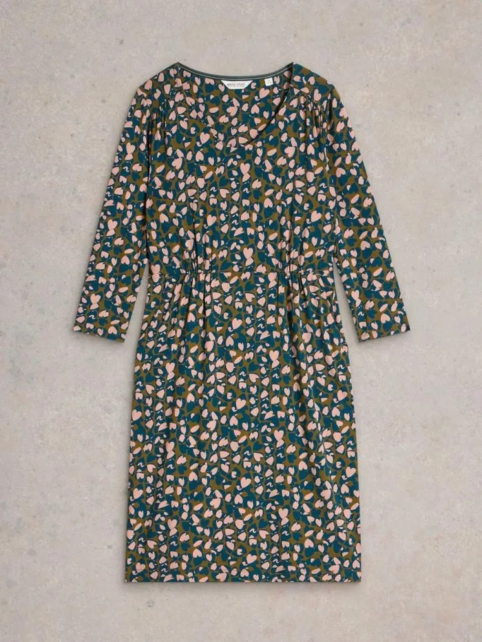 Women Tallie Jersey Dress Green Print White Stuff Dresses Women Tallie Jersey Dress Green Print White Stuff Dresses
