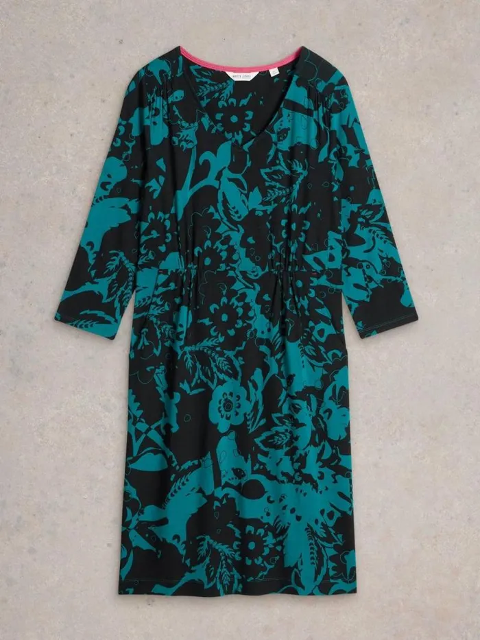 Women Tallie Jersey Knee Length Dress Black Print White Stuff Dresses Women Tallie Jersey Knee Length Dress Black Print White Stuff Dresses