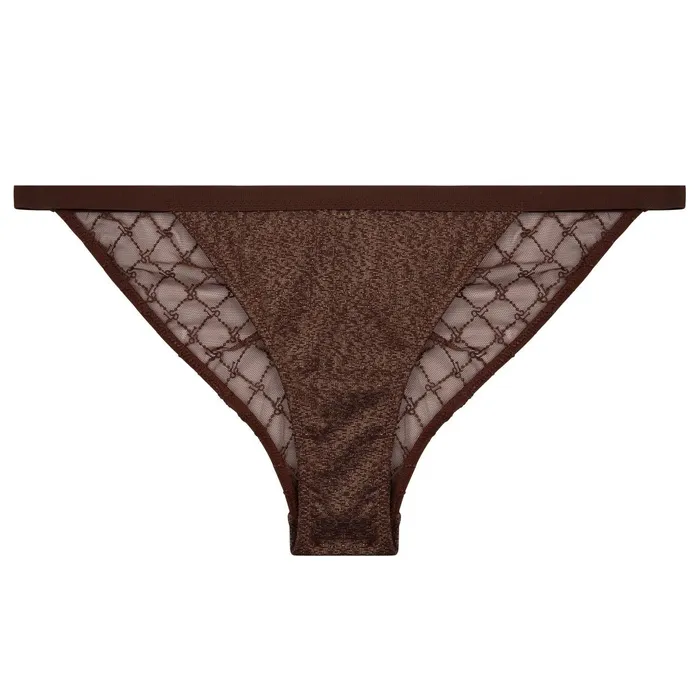 Women Tanga Briefs Love Stories Wild Rose Briefs Dark Brown