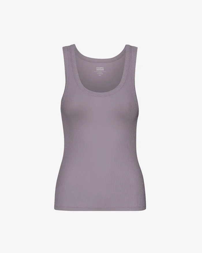 Women Tank Tops Colorfulstandard Women Organic Rib Tank Top 8211 Purple Haze