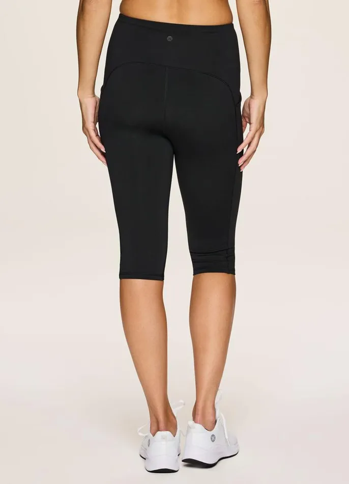 Women Tech Flex Ultra Hold Cropped Capri Black RBX Active Leggings
