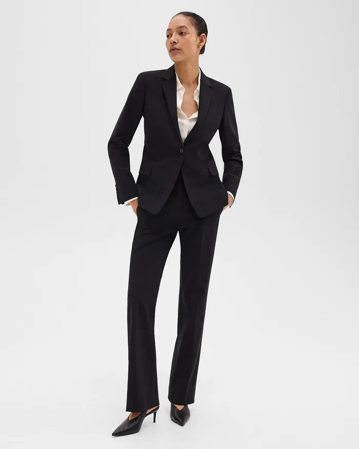 Women Theory Blazers Jackets Slim Blazer In Good Wool Black