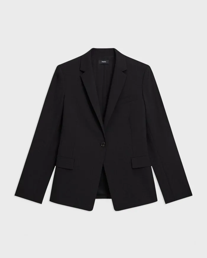 Women Theory Blazers Jackets Slim Blazer In Good Wool Black