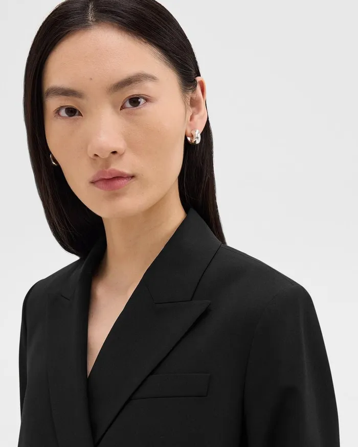Women Theory Dresses Blazer Dress In Stretch Wool Black